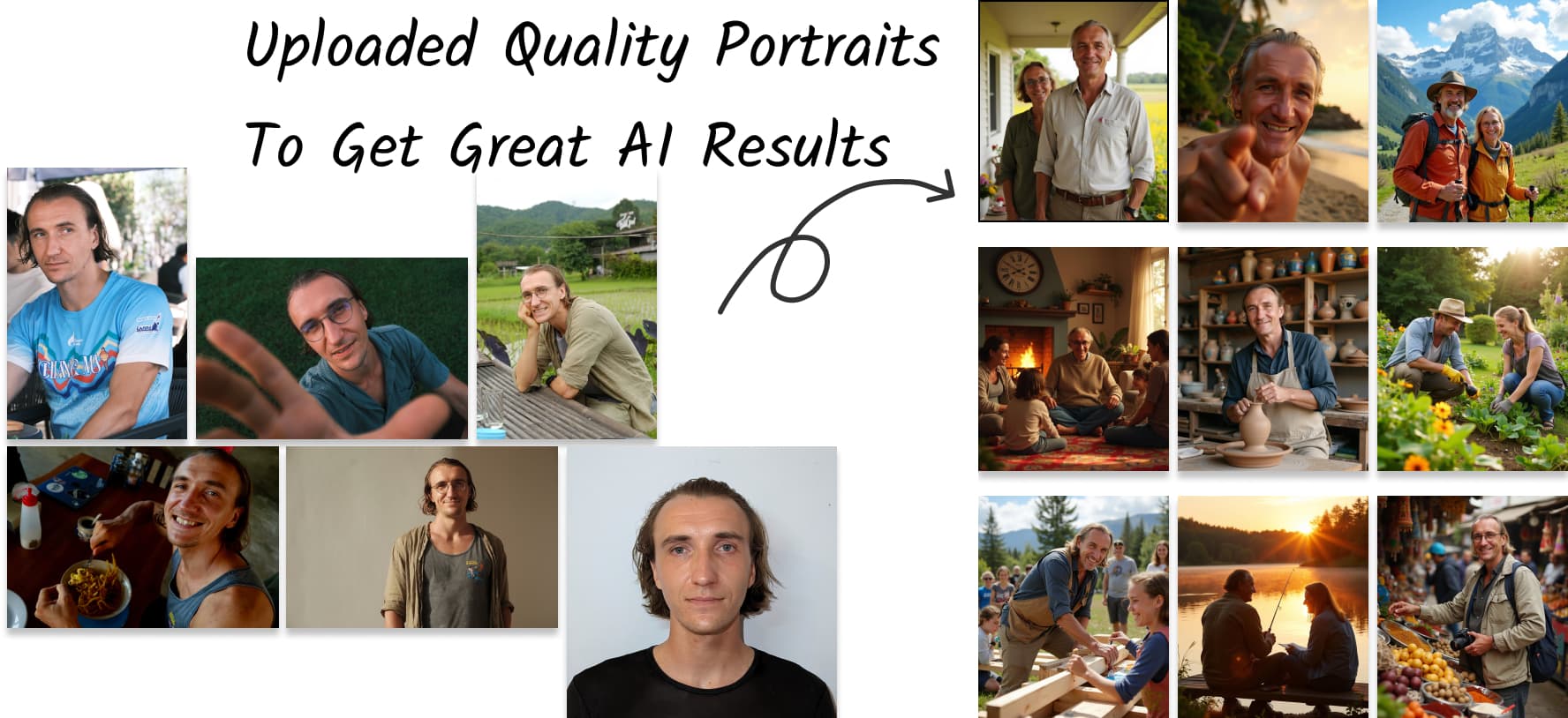 choosing quality portrait pictures for best AI training results