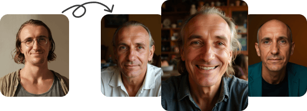 Pro AI Age Filters Applied to a Young Man